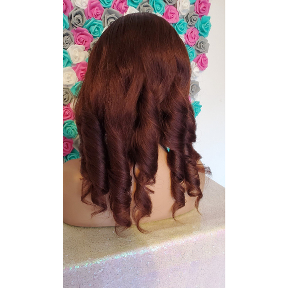 100%Human Hair chocolate brown closure wig